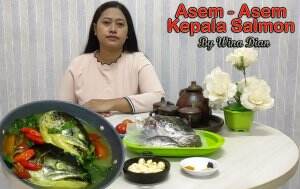 Sajian segar dan yummy. Asem-Asem Kepala Salmon, by Wina Dian, Malang. 