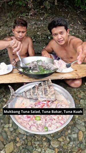 Mukbang Tuna Salad, Tuna Bakar, Tuna Kuah #Mukbang #tuna #ikantuna #Resep Kimchi Tuna Salad #RCTIPlus 