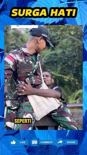 Seolah tak rela ditinggal pergi prajurit TNI yang sudah mengabdi sepenuh hati, warga desa di Papua ini sampai menangis mengiringi kepergian 