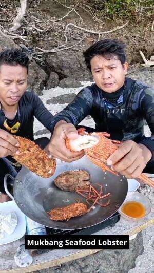 Mukbang Seafood Lobster #Mukbang #seafood #Lobster #RCTIPlus 