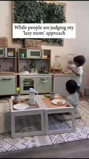 Mini Kitchen for kids #kitchen #anak #kids #main #cutebaby #cute
