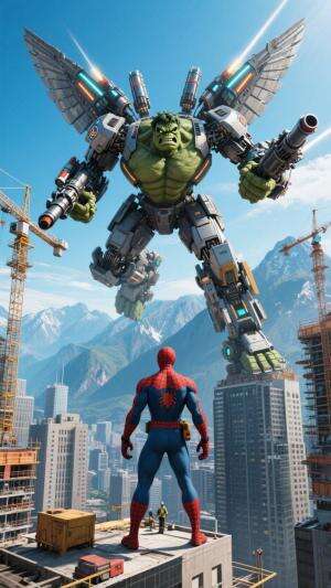 [FULL ACTION] Hulk Robot Vs Spider-Man! Gedung Ambruk Total!  #RCTIplus #SuperheroIndonesia #HulkVsSpiderMan #AksiEpik #Ledakan #GedungRuntu