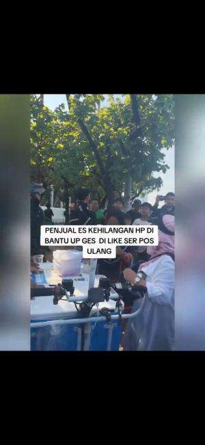 Hp penjual Es krim hilang saat dalam keramaian, saat minta bantuan Polisi, Polisnya malah bilang "bukan urusan saya".