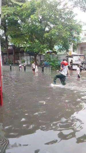 Suasana terkini ampera #banjir
