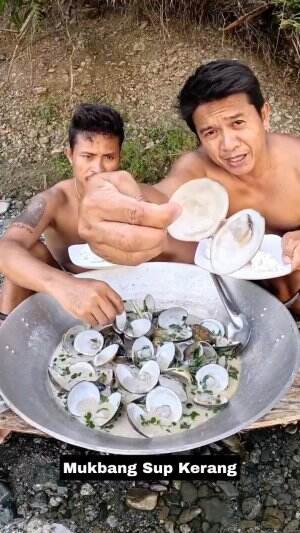Mukbang Sup Kerang  #Mukbang  #kerang 