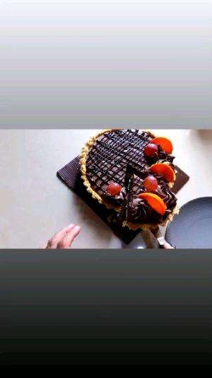 coklat mousee tart hanya dengan whip cream bubuk ekonomis 