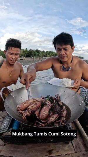 Mukbang Tumis Cumi Sotong #Mukbang #cumicumi #RCTIPlus 