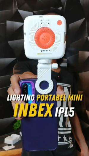 Lampu ngonten portable mini INBEX IPL5  #konten  #travelvlog  #traveling  #alat konten  #lampu portable  #lighting  #belajarngonten  #video 