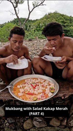 Mukbang with Salad Kakap Merah (PART 4) #Mukbang #onlineauditionmci8anitadyanimalanggrilledsalmonwithmashedpotatoandmustardgreensalad #Salad