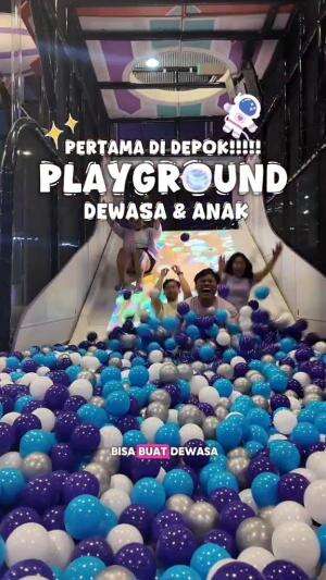 PLAYGROUND DEWASA DAN ANAK PERTAMA DI DEPOK NIH! Langsung sih cobain main di Playground terbaru, terbesar, dan termegah di #Depok yg temanya