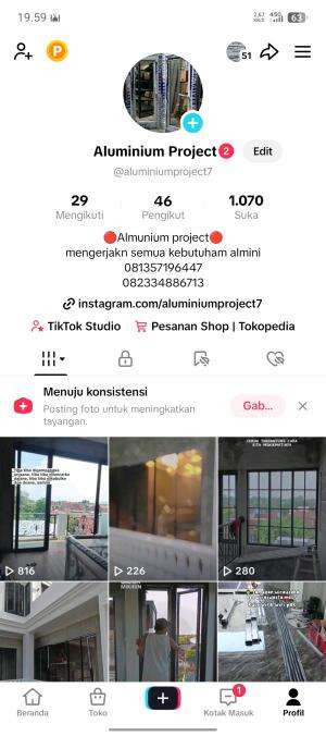 proses pengerjaan pintu & jendela
area #ponorogojawatimur 
#aluminium #pintu #jendela #etalase #lemari #kitchenset #backdroptv 