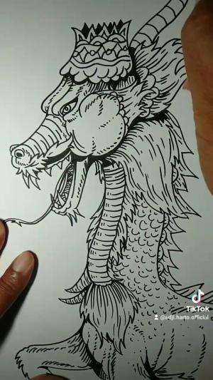 Menggambar Raja Ular Berkaki empat