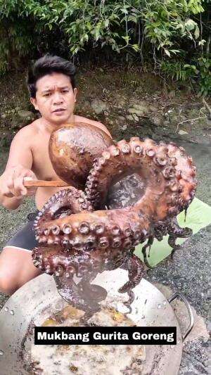 Mukbang Gurita Goreng  #Mukbang  #gurita  #goreng 