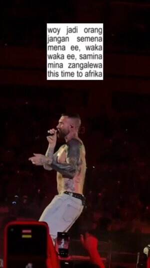 Kelakuan mz Adam betingkah bet kek jamet di konser Maroon 5 JKT 2025.