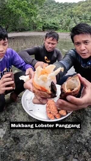 Mukbang Lobster Panggang #Mukbang  #Lobster  #Ikan Hiu Panggang 