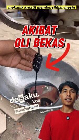 gara gara oli bekas #OTOMOTIF #motor #mekanik