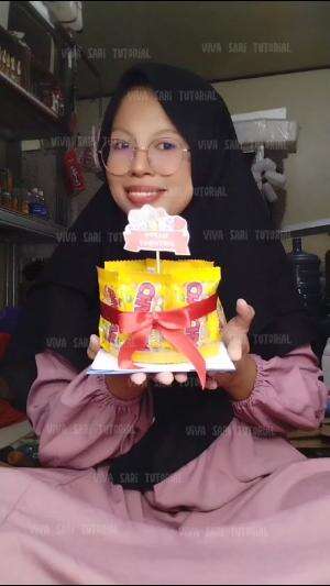 membuat snack tart simple untuk kado ulang tahun  #snacktart  #buketsnack #idekado 