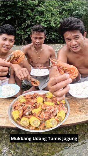 Mukbang Udang Tumis Jagung #Mukbang #yang suka udang merapat!! #onlineauditionmci8mentimuntumistomat #jagung #kuliner #RCTIPlus 