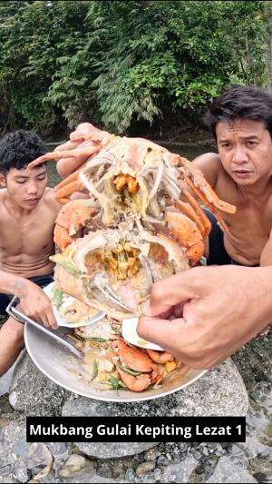 Mukbang Gulai Kepiting Lezat 1 #Mukbang #kepiting #lezat #kuliner #RCTIPlus 