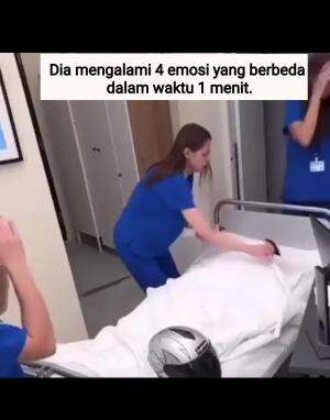 Dia mengalami 4 emosi yang berbeda dalam waktu 1 menit.