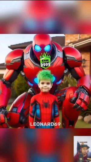 Little spiderman and red robot #marvel #brawlstars #shortplus 