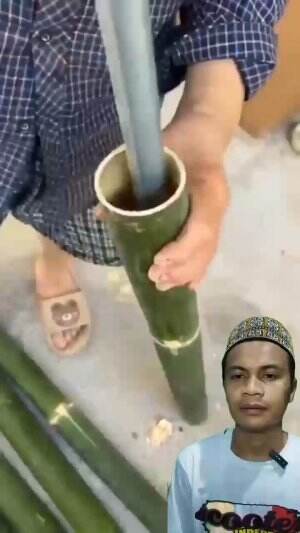 cara membuat batang bambu menjadi rata