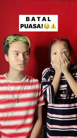 Dikit lagi puasa nih! Siapa hayo yang batal puasa? #Drama #AdikKakak #SiblingGoals 