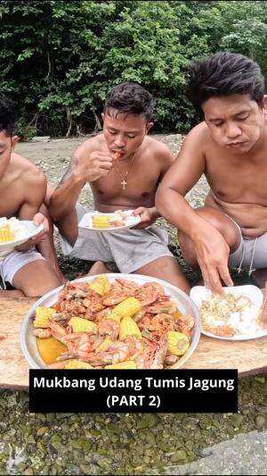 Mukbang Udang Tumis Jagung 🦐🌽 #Mukbang #onlineauditionmci8mentimuntumistomat #yang suka udang merapat!! #jagung #kuliner #RCTIPlus 