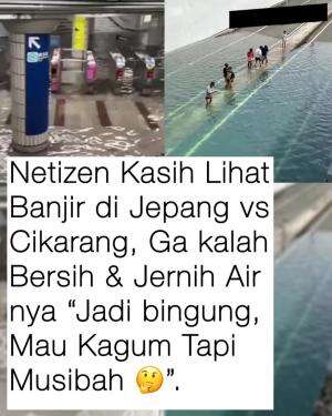 Banjir di Jepang vs banjir di Cikarang.