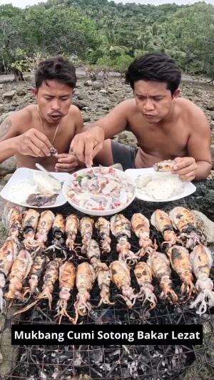 Mukbang Sotong Cumi Bakar Lezat #Mukbang #CumiBakar #lezat #RCTIPlus 