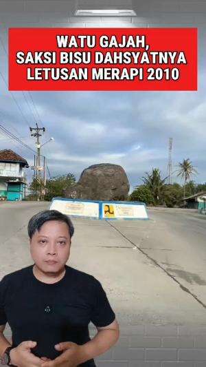 Watu Gajah Sleman, saksi bisu dahsyatnya letusan gunung merapi 2010 #watugajah #sleman #jogjakarta 
