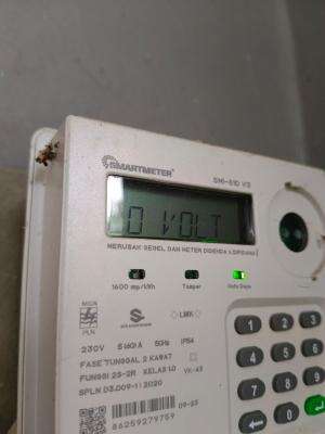 kode kWh meter untuk cek tegangan dan daya yang terpakai 