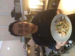 Spaghetti Aglio-Olio Seafood, By Oskar Loviga Purba