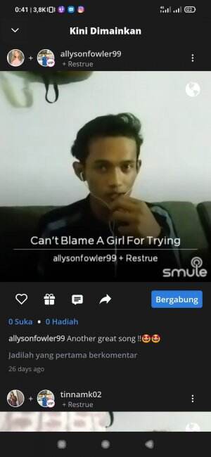 TINBS Muhammad Restu Aji Magelang 23 tahun can't blame a girl for trying - Sabrina Carpenter