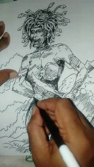 Yuk Belajar Menggambar Monster Wanita Berambut Ular Guys 