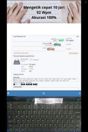  Record baru aku 92 Wpm dan akurasi 100%
Selamat menonton...
 #mengetik10jari
 #mengetikcepat
 #mengetik
 #keyboard
 #fyp
