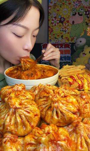 Mukbang Makanan Pedas #reviewmakanan  #makananpedas  #mukbang