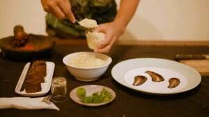 Beef maranggi and garlic butter rice with sundanese chilli sauce. (pieter Willem yulianto / Kota bogor )  #onlineauditionmci9
