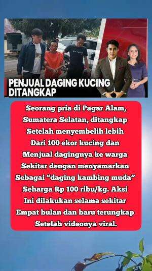 Viral! Penjual Daging Kucing Ditangkap di Pagar Alam, Sumsel #viral #beritaviral #beritahariini #beritaupdate #berita