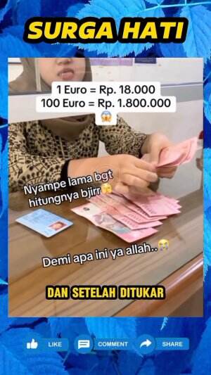 Dapat uang tip dari seorang bule, pria ini terkejut saat menukarnya dan sangat bersyukur dengan nominalnya. 