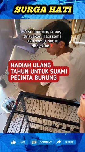 Seumur hidup baru dirayakan, pria ini seketika menangis diberi hadiah spesial oleh istrinya saat ulang tahun.

#kejutan #ulangtahun #terharu