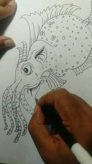 Yuk Belajar Monster Gurita Berekor Ikan Guys 😁