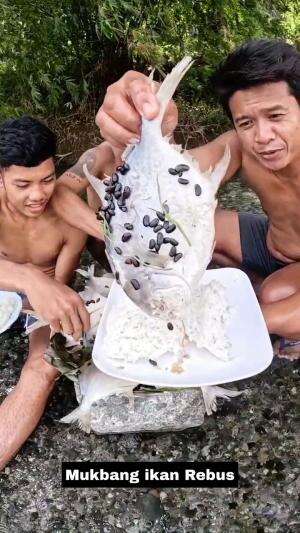 Mukbang ikan Rebus  #Mukbang 