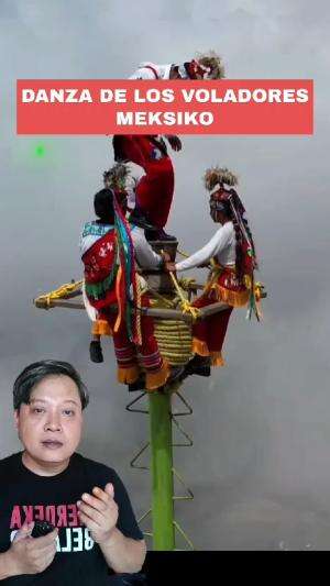 Ritual tarian Danza De Los Voladores dari Meksiko, ritual meminta hujan #faktadunia #meksiko 