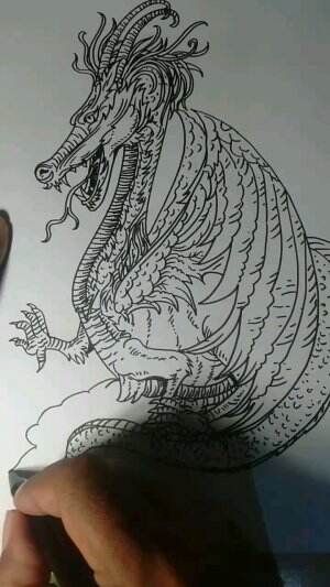 Youtuber Adji Harto Jawa official Menggambar Monster Naga Terbang