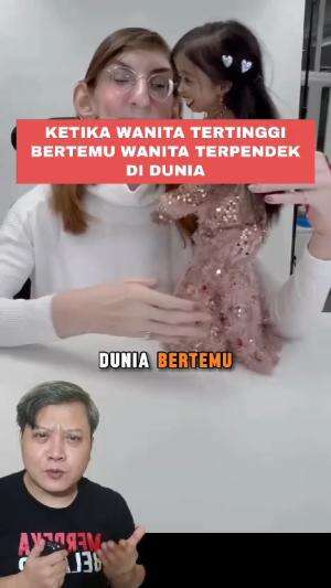 ketika wanita tertinggi didunia dipertemukan dengan wanita terpendek didunia #faktadunia #edukasi 