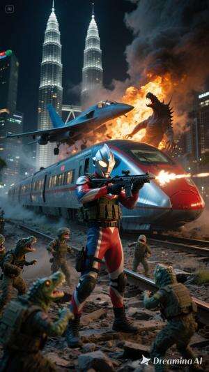 Ultraman vs Monster Godzilla di Tengah Kota kuala lumpur malaysia! Pertarungan Epik & Ledakan Maut! #RCTIPlus #UltramanVsGodzilla #AksiBruta
