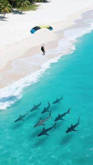 Terjun payung langsung di atas HIU! Gagal mendarat aman?
Momen menegangkan saat seorang penerjun nyaris mendarat tepat di atas kumpulan hiu.