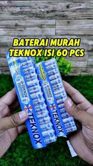 Rekomendasi Baterai TEKNOX tipe AA dan AAA, harganya murah 1 pack isi 60 pcs.

#teknox #bateraiteknox #bateraiaa #bateraiaaa #bateraimurah 