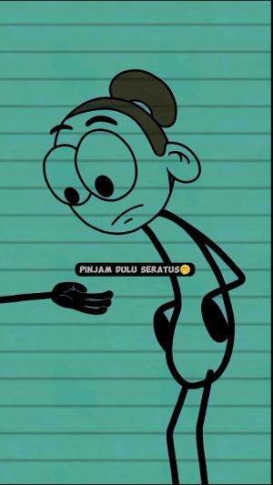 pinjam dulu seratus 😂 #animasi  #stickanimasi #animasiindonesia 